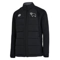 Black-Carbon - Front - Umbro Mens 22-23 Derby County FC Thermal Jacket