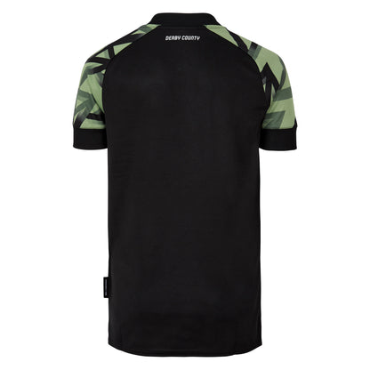 Black-Green - Back - Umbro Childrens-Kids Derby County FC Away Jersey