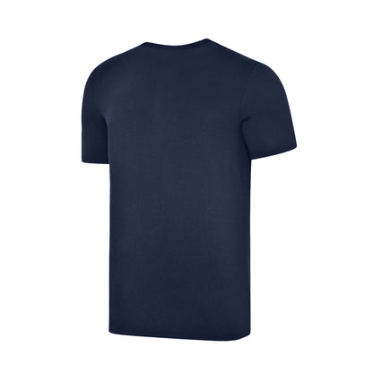 Navy-White - Side - Umbro Childrens-Kids Club Leisure T-Shirt
