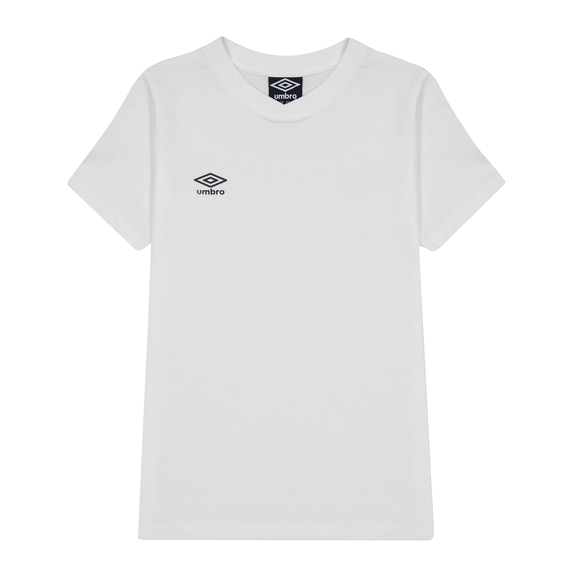 Black-White - Pack Shot - Umbro Childrens-Kids Club Leisure T-Shirt