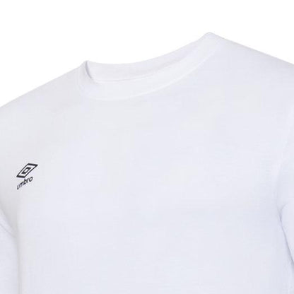White-Black - Side - Umbro Childrens-Kids Club Leisure T-Shirt