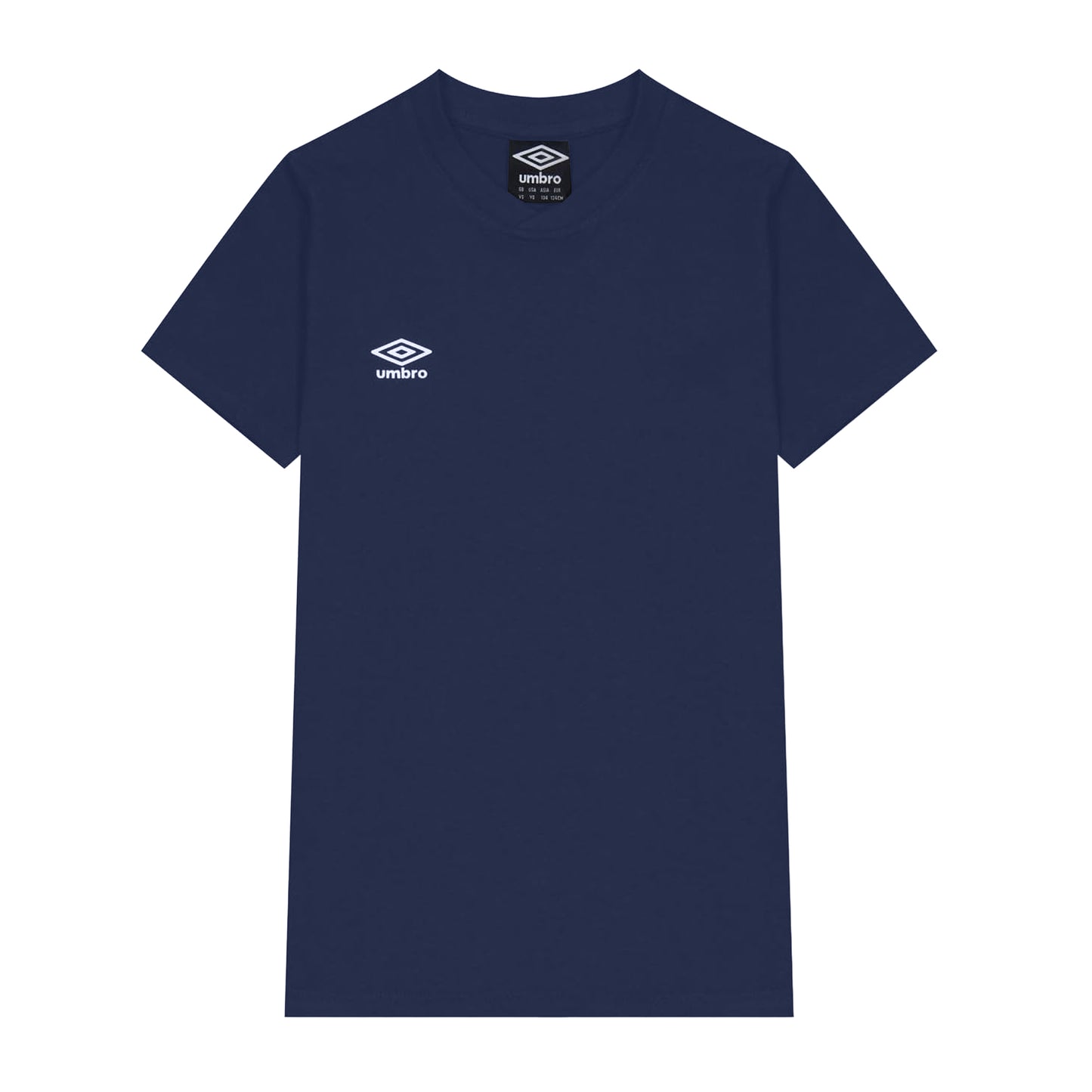 Navy-White - Front - Umbro Childrens-Kids Club Leisure T-Shirt