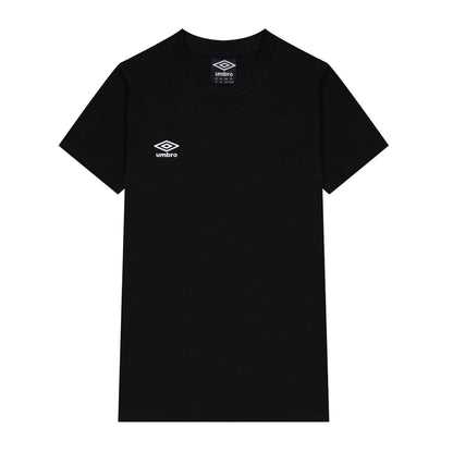 Black-White - Front - Umbro Childrens-Kids Club Leisure T-Shirt