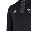Black-Carbon - Side - Umbro Childrens-Kids 22-23 Derby County FC Quarter Zip Track Top
