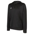 Black - Front - Umbro Childrens-Kids Club Essential Polyester Drawstring Hoodie