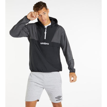 Black-Brilliant White - Front - Umbro Mens Diamond Reveal Cagoule