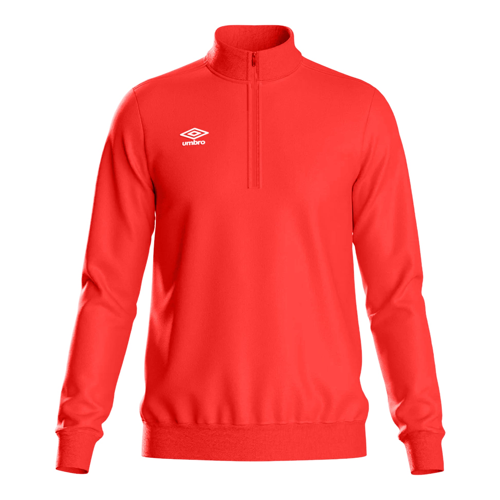 Vermillion - Front - Umbro Mens Club Essential Half Zip Sweatshirt