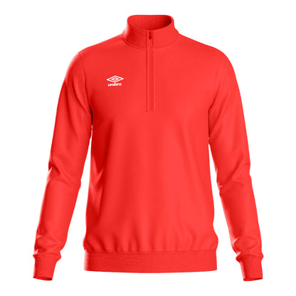 Vermillion - Front - Umbro Mens Club Essential Half Zip Sweatshirt