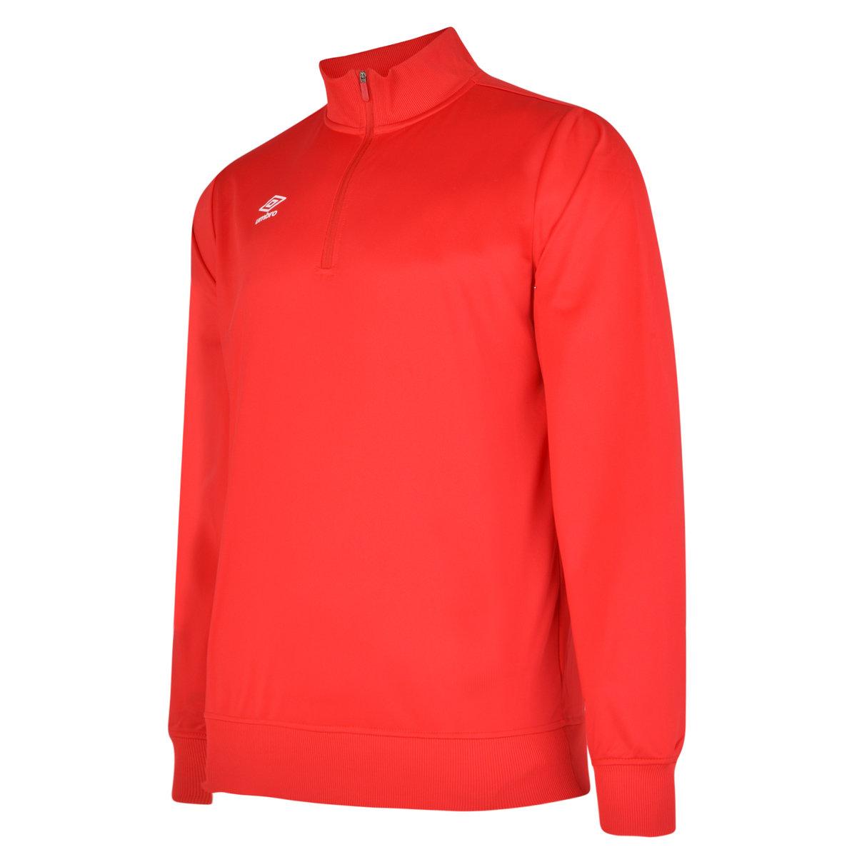 Vermillion - Back - Umbro Mens Club Essential Half Zip Sweatshirt