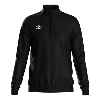 Black - Front - Umbro Mens Club Essential Half Zip Sweatshirt