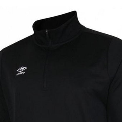 Black - Lifestyle - Umbro Mens Club Essential Half Zip Sweatshirt