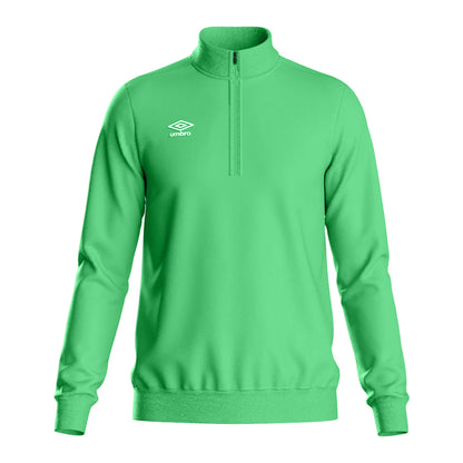 Emerald - Front - Umbro Mens Club Essential Half Zip Sweatshirt