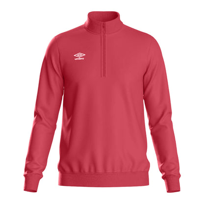 New Claret - Front - Umbro Mens Club Essential Half Zip Sweatshirt