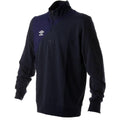 Dark Navy-Blueprint - Front - Umbro Childrens-Kids Half Zip Sweatshirt