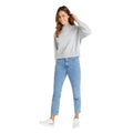 Grey Marl-White - Pack Shot - Umbro Womens-Ladies Core Boxy Sweatshirt