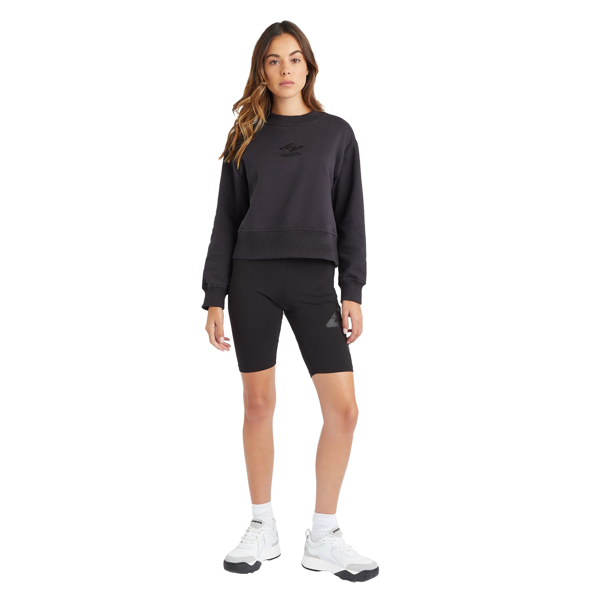 Black - Pack Shot - Umbro Womens-Ladies Core Boxy Sweatshirt
