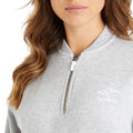Grey Marl-White - Side - Umbro Womens-Ladies Core Half Zip Sweatshirt