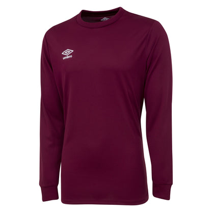 New Claret - Front - Umbro Boys Club Long-Sleeved Jersey