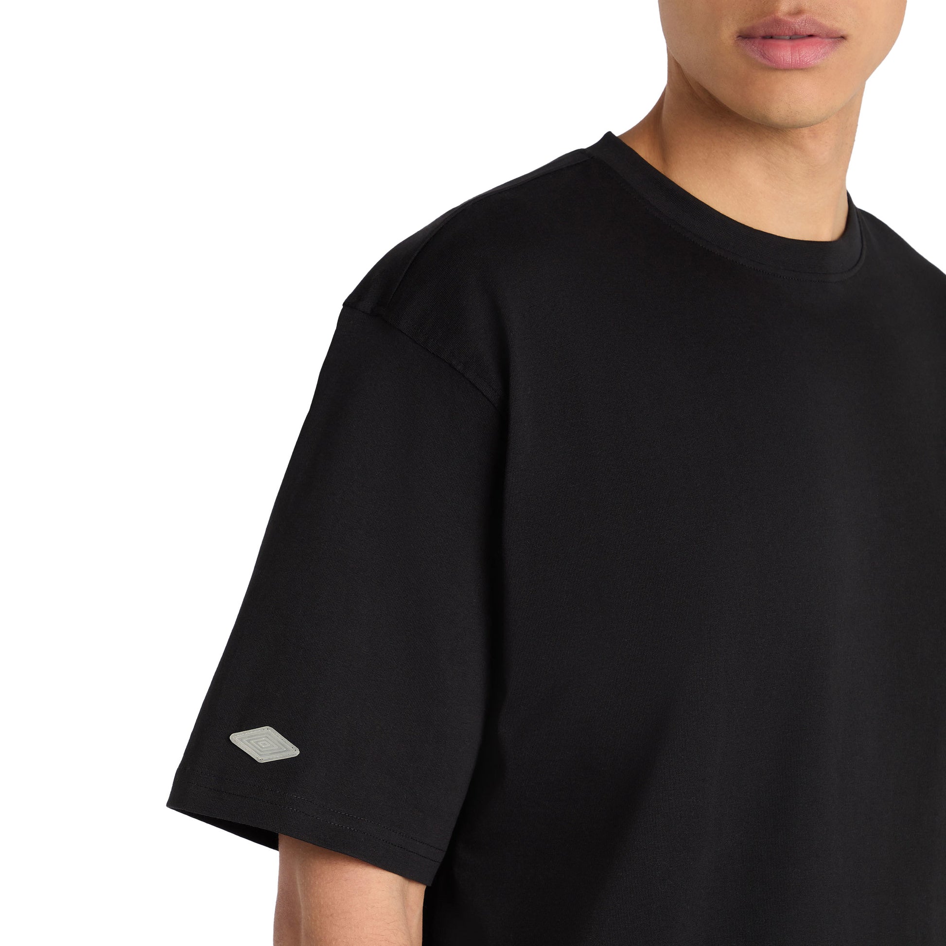 Black - Side - Umbro Mens Oversized Sports T-Shirt