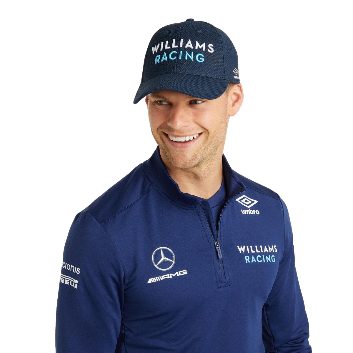 Navy - Pack Shot - Umbro Unisex Adult Williams Racing Baseball Cap