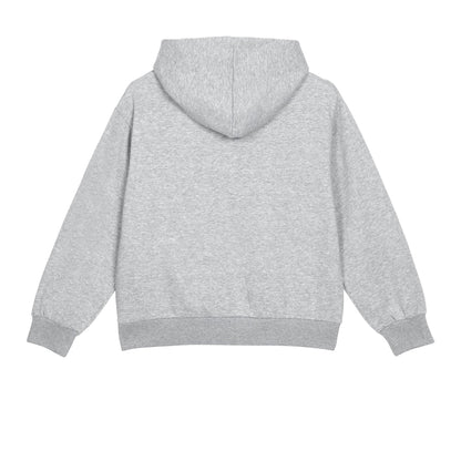 Grey Marl-White - Back - Umbro Womens-Ladies Core Hoodie