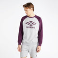 Grey Marl-Potent Purple - Front - Umbro Mens Core Raglan Sweatshirt