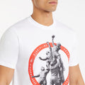 White - Side - Umbro Mens Line Out England Rugby T-Shirt