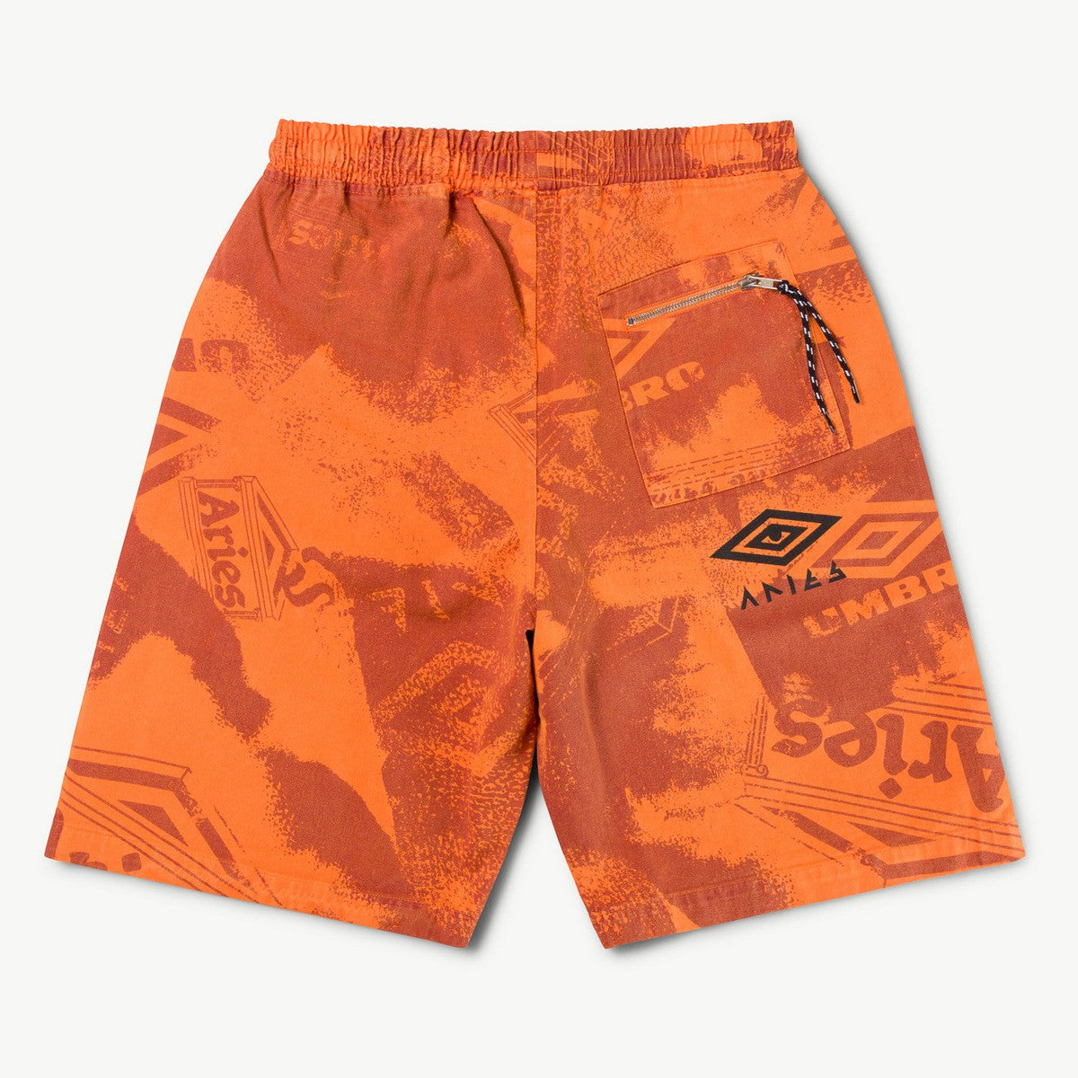 Purple-Orange-Black - Back - Umbro Mens Pro 64 Aries Shorts