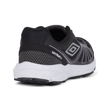 Black-Metallic White - Back - Umbro Mens Pro Runner Trainers