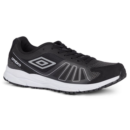 Black-Metallic White - Front - Umbro Mens Pro Runner Trainers