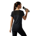 Black - Back - Umbro Womens-Ladies PTF Mesh Panel Sports T-Shirt