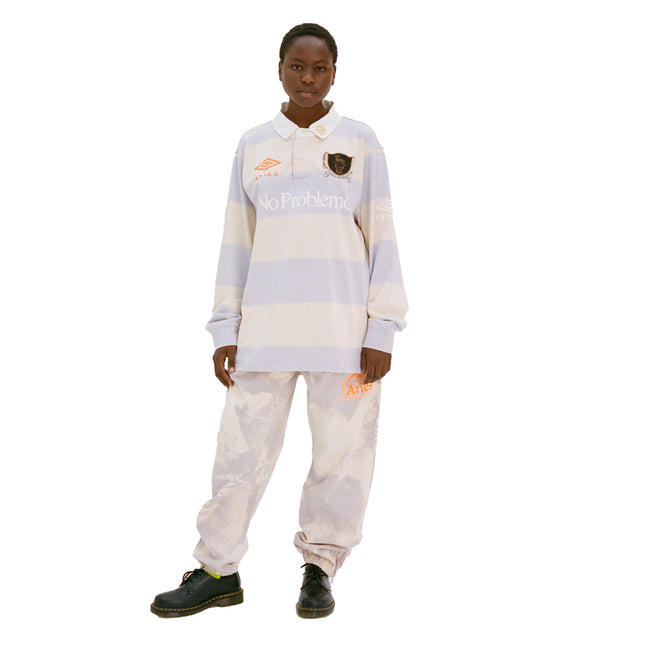Umbro Mens Aries Screenprint Long-Sleeved Rugby Polo Shirt