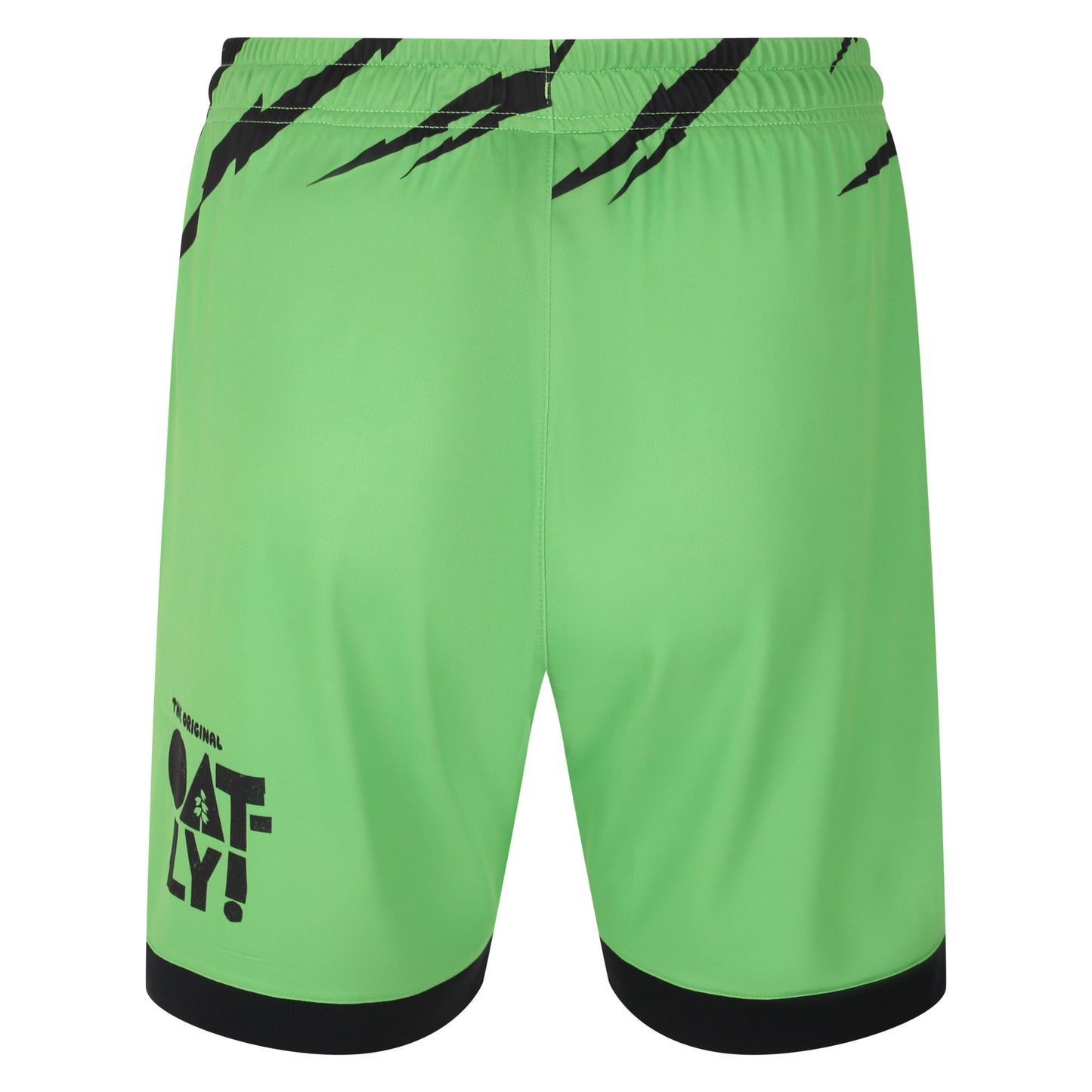 Green-Black - Back - Umbro Childrens-Kids 23-24 Forest Green Rovers FC Home Shorts
