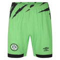 Green-Black - Front - Umbro Childrens-Kids 23-24 Forest Green Rovers FC Home Shorts