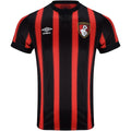 Black-Red - Front - Umbro Childrens-Kids 23-24 AFC Bournemouth Home Jersey