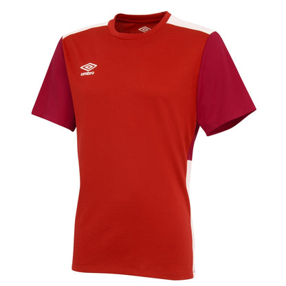 Vermillion-Jester Red-White - Front - Umbro Mens Contrast Training Jersey