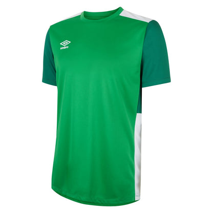 Emerald-Verdant Green-White - Front - Umbro Mens Contrast Training Jersey