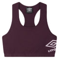 Potent Purple-Mauve Shadow - Front - Umbro Womens-Ladies Core Logo Sports Bra