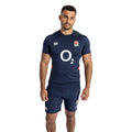 Navy Blazer-Dress Blue-Flame Scarlet - Side - Umbro Childrens-Kids 23-24 England Rugby Gym T-Shirt