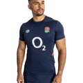 Navy Blazer-Dress Blue-Flame Scarlet - Pack Shot - Umbro Childrens-Kids 23-24 England Rugby Gym T-Shirt