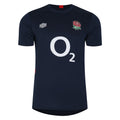 Navy Blazer-Dress Blue-Flame Scarlet - Front - Umbro Childrens-Kids 23-24 England Rugby Gym T-Shirt