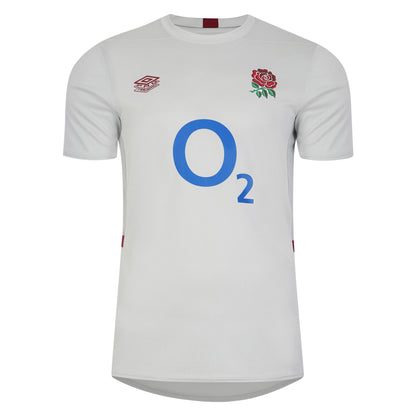 Foggy Dew-Metal-Tibetan Red - Front - Umbro Mens 23-24 England Rugby Gym T-Shirt