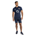 Navy Blazer-Dress Blue-Flame Scarlet - Pack Shot - Umbro Mens 23-24 England Rugby Gym T-Shirt