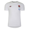 Brilliant White-Foggy Dew - Front - Umbro Childrens-Kids 23-24 Presentation England Rugby T-Shirt