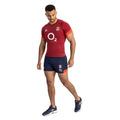 Navy Blazer-Flame Scarlet - Lifestyle - Umbro Mens 23-24 England Rugby Training Shorts