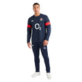 Navy Blazer-Flame Scarlet - Lifestyle - Umbro Mens 23-24 England Rugby Relaxed Fit Long-Sleeved Training Jersey