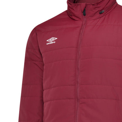 New Claret - Side - Umbro Childrens-Kids Club Essential Bench Jacket