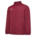 New Claret - Front - Umbro Childrens-Kids Club Essential Bench Jacket