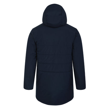 Navy Blazer-Flame Scarlet - Back - Umbro Mens 23-24 England Rugby Padded Jacket