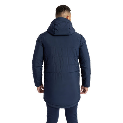 Navy Blazer-Flame Scarlet - Lifestyle - Umbro Mens 23-24 England Rugby Padded Jacket